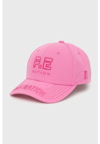 P.E Nation czapka kolor różowy z aplikacją. Kolor: różowy. Wzór: aplikacja