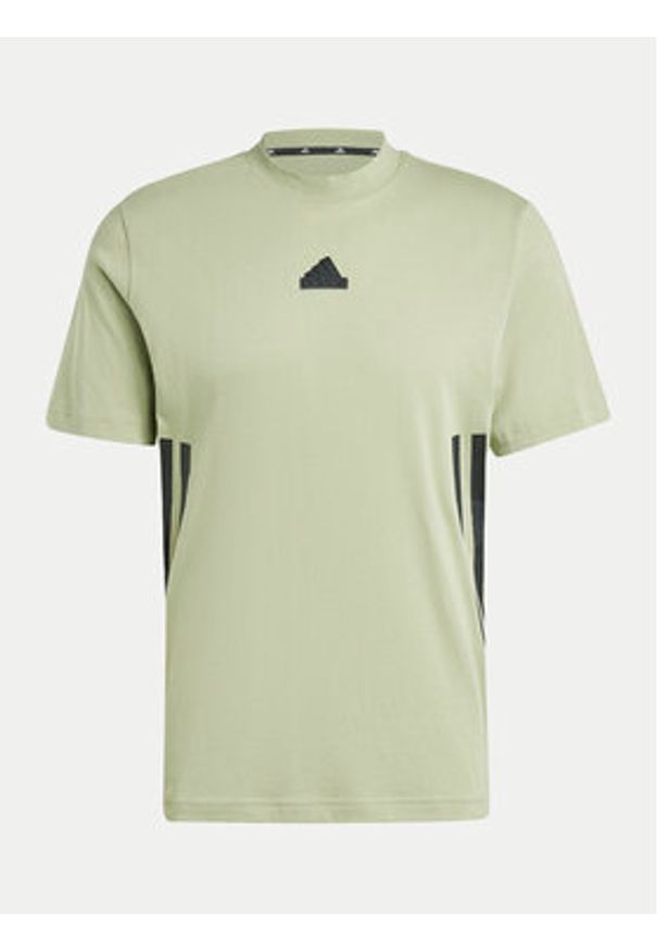 Adidas - adidas T-Shirt Future Icons 3-Stripes IY7736 Zielony Regular Fit. Kolor: zielony. Materiał: bawełna