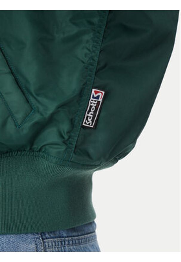 Schott NYC Kurtka bomber Sporting Zielony Oversize. Kolor: zielony. Materiał: syntetyk