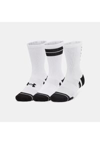 Skarpety sportowe Under Armour Performance Tech długie (3-PAK). Kolor: biały. Sport: bieganie