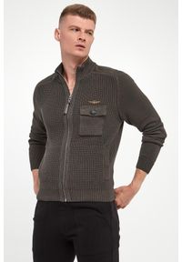 Aeronautica Militare - Sweter męski zapinany na zamek AERONAUTICA MILITARE
