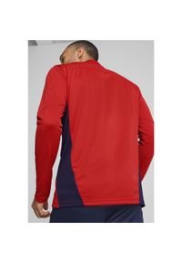 Puma - Męska bluza treningowa z zamkiem 1/4 FC Red Bull Salzburg PUMA Red Navy Blue. Kolor: czerwony, wielokolorowy, niebieski. Sport: fitness