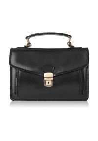 PAOLO PERUZZI - Skórzany kuferek damski czarny Paolo Peruzzi N07-BL. Kolor: czarny. Materiał: skórzane. Rodzaj torebki: na ramię #1