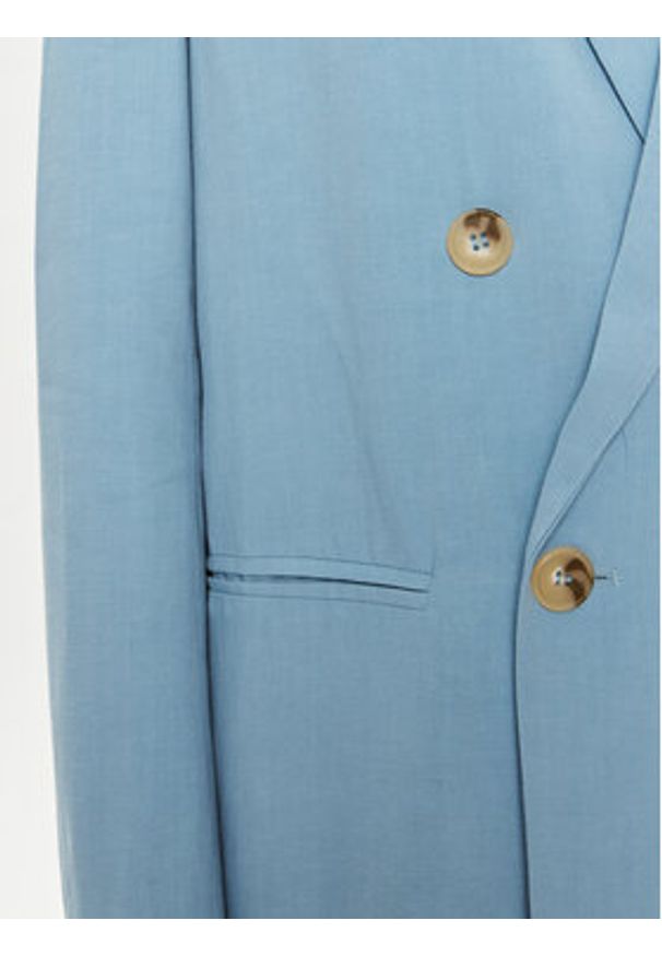 ViCOLO Marynarka TB1567 Niebieski Relaxed Fit. Kolor: niebieski. Materiał: wiskoza