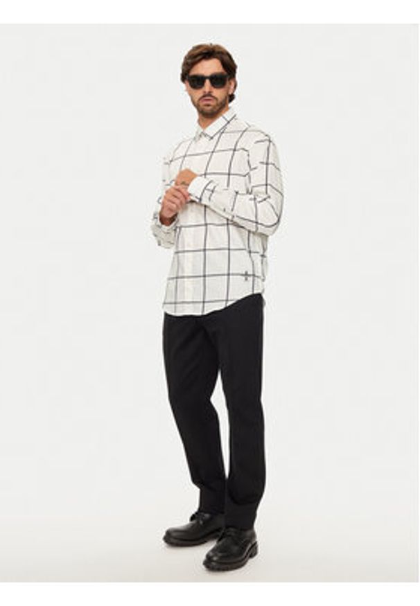 Armani Exchange Koszula 6DZCL5 ZN5FZ 51AW Biały Regular Fit. Kolor: biały. Materiał: bawełna