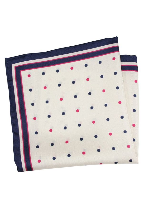 Niebieska poszetka EM Men's Accessories w kropki