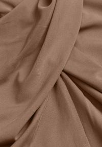 Born2be - Jasnobrązowa Bluzka z Półgolfem Ozdobiona Drapowaniem Binare. Okazja: na co dzień. Kolor: brązowy. Materiał: wiskoza, jeans. Wzór: aplikacja. Styl: casual, elegancki, klasyczny #8