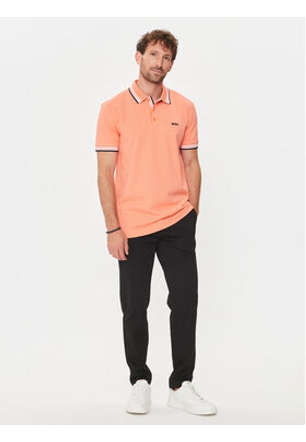 BOSS - Boss Polo Paddy 50469055 Pomarańczowy Regular Fit. Typ kołnierza: polo. Kolor: pomarańczowy. Materiał: bawełna