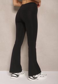 Renee - Czarne Legginsy Typu Dzwony High Waist Edinelia. Okazja: na co dzień. Stan: podwyższony. Kolor: czarny. Wzór: aplikacja. Styl: casual #4