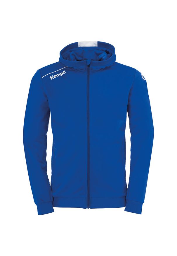 KEMPA - Dziecięca bluza dresowa z kapturem Kempa. Typ kołnierza: kaptur. Kolor: niebieski, biały, wielokolorowy. Materiał: dresówka. Wzór: kolorowy. Sport: piłka ręczna