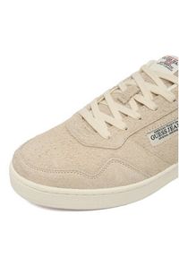 Guess Jeans Sneakersy EO-LUNARI-02 WE Beżowy. Kolor: beżowy. Materiał: zamsz, skóra #4