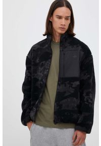 adidas Originals bluza dwustronna męska kolor czarny wzorzysta. Kolor: czarny. Materiał: polar, materiał #2