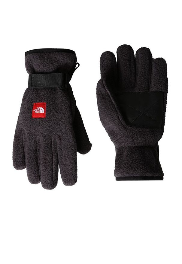 Rękawiczki The North Face Red Box 0A8EGF0SA1 - czarne. Kolor: czarny. Materiał: poliester, dzianina, skóra, syntetyk, polar. Wzór: aplikacja, haft. Sezon: zima, jesień