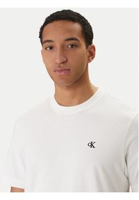 Calvin Klein Jeans T-Shirt Easy Monologo LV04RC275G Biały Regular Fit. Kolor: biały. Materiał: bawełna #3