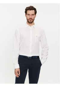 Guess Koszula F4GH00 WG3L0 Biały Regular Fit. Kolor: biały. Materiał: len, wiskoza #1