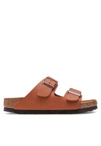 Birkenstock Klapki Arizona Bs 1019119 Brązowy. Kolor: brązowy. Materiał: skóra