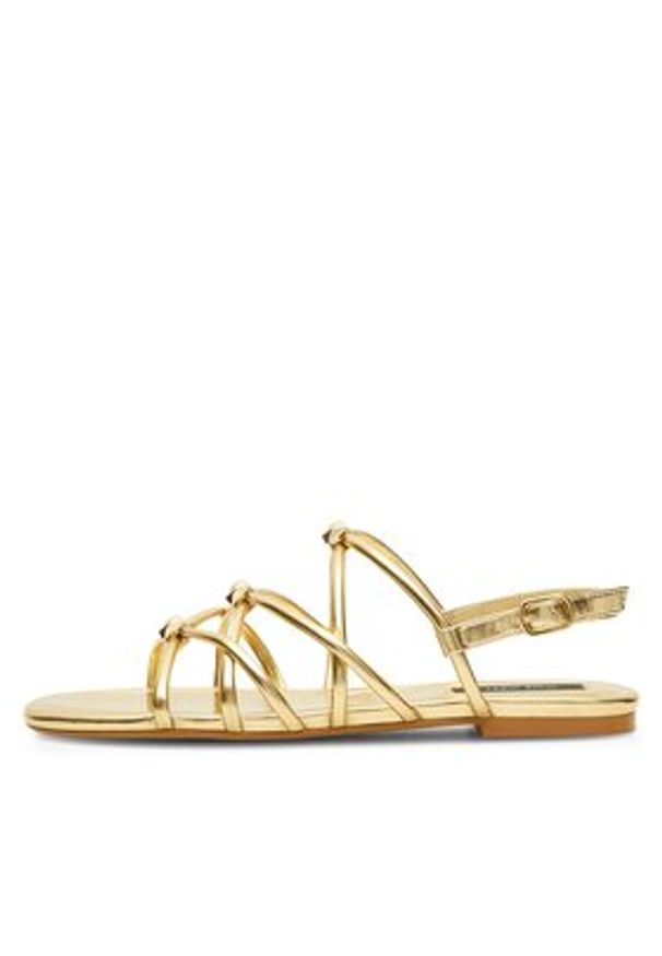 Nine West Sandały 123AL1737 Złoty. Kolor: złoty. Materiał: skóra