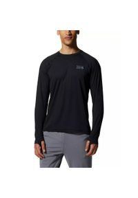 MOUNTAIN HARDWEAR - Koszula sportowa z długim rękawem Crater Lake Long Sleeve Crew - czarna. Kolor: czarny. Długość rękawa: długi rękaw. Długość: długie. Sport: kolarstwo #1
