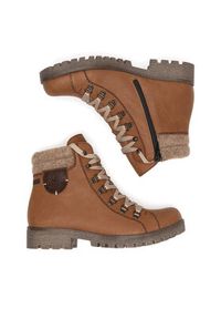 Rieker Trzewiki 785F8-22 Brązowy. Kolor: brązowy. Materiał: materiał #7