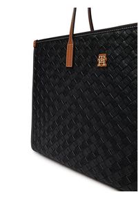 TOMMY HILFIGER - Tommy Hilfiger Torebka Th City Tote AW0AW18394 Czarny. Kolor: czarny. Materiał: skórzane #5