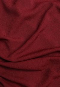 Renee - Bordowa Bluzka Longsleeve z Marszczonymi Detalami Eslira. Kolor: czerwony. Materiał: jeans. Długość rękawa: długi rękaw. Styl: elegancki #5