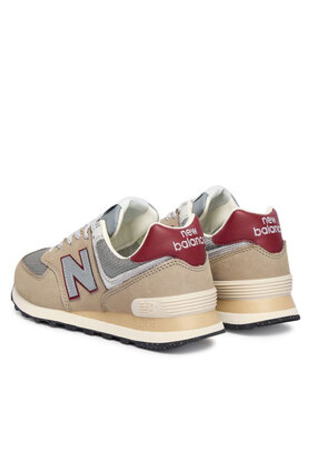 New Balance Sneakersy U574SKB W Brązowy. Kolor: brązowy. Materiał: skóra, nubuk. Model: New Balance 574