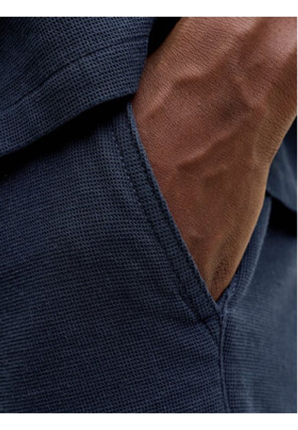 Jack & Jones Szorty materiałowe Jaiden 12295862 Granatowy Relaxed Fit. Kolor: niebieski. Materiał: bawełna