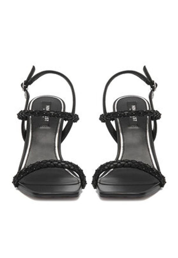 Nine West Sandały EO-LS95066-25 Czarny. Kolor: czarny. Materiał: materiał