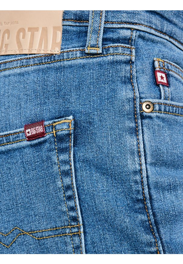 Big-Star - Jeansy męskie z prostą nogawką niebieskie Colt 234. Okazja: na co dzień. Stan: podwyższony. Kolor: niebieski. Styl: vintage, casual, klasyczny