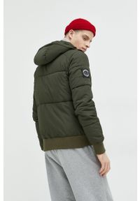 Superdry kurtka męska kolor zielony zimowa. Okazja: na co dzień. Typ kołnierza: kaptur. Kolor: zielony. Materiał: włókno. Sezon: zima. Styl: casual #3