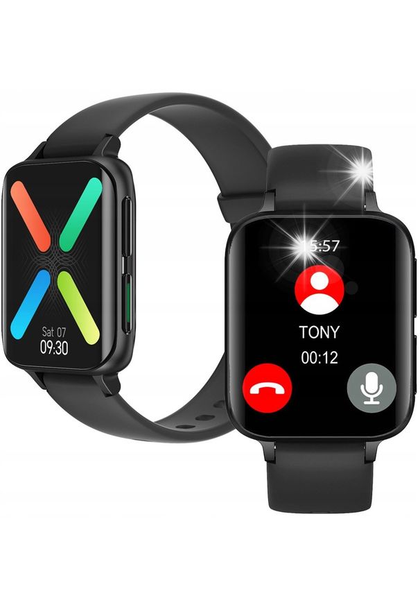 DT NO.1 - Smartwatch DT No.1 SMARTWATCH DT93 sportowy ZEGAREK dotykowy czarny. Rodzaj zegarka: smartwatch. Kolor: czarny. Styl: sportowy