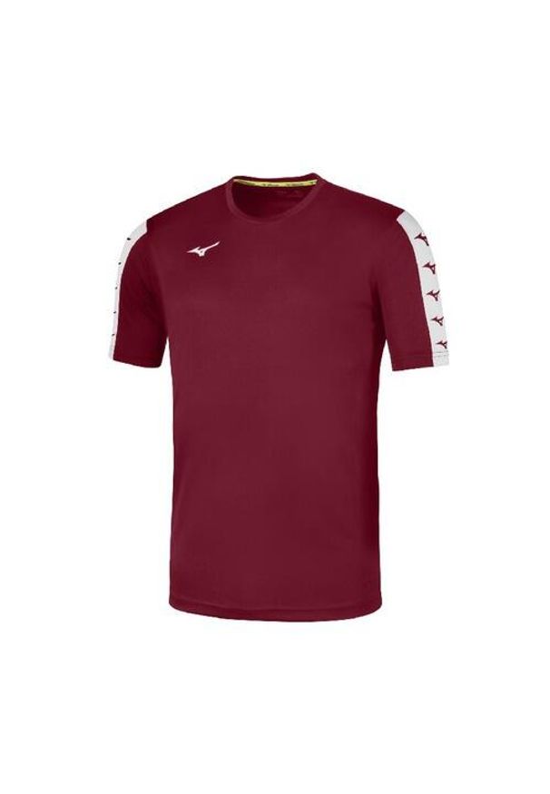 Koszulka do piłki nożnej dla dzieci Mizuno Team nara train. Kolor: czerwony, wielokolorowy, brązowy. Sport: piłka nożna