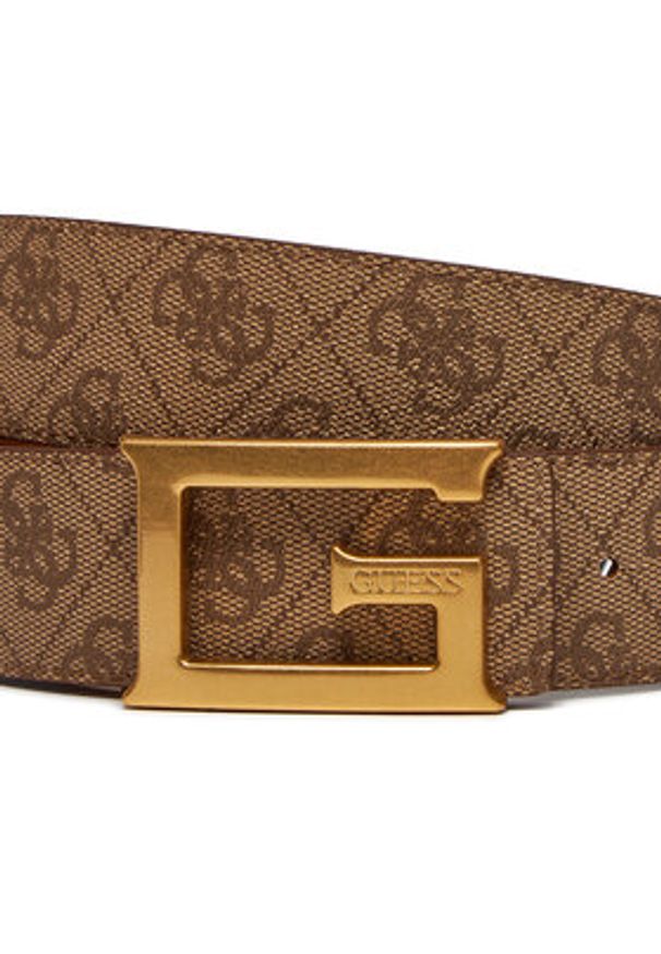 Guess Pasek Damski Noreen (SG) Belts BW9153 P4338 Beżowy. Kolor: beżowy. Materiał: skóra