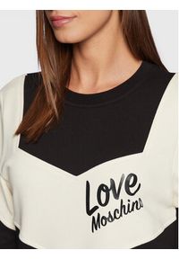 Love Moschino - LOVE MOSCHINO Sukienka dzianinowa W5C9601M 4055 Czarny Regular Fit. Kolor: czarny. Materiał: bawełna, dzianina #5
