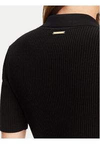 MICHAEL Michael Kors Sukienka dzianinowa MT5832333D Czarny Slim Fit. Kolor: czarny. Materiał: wiskoza