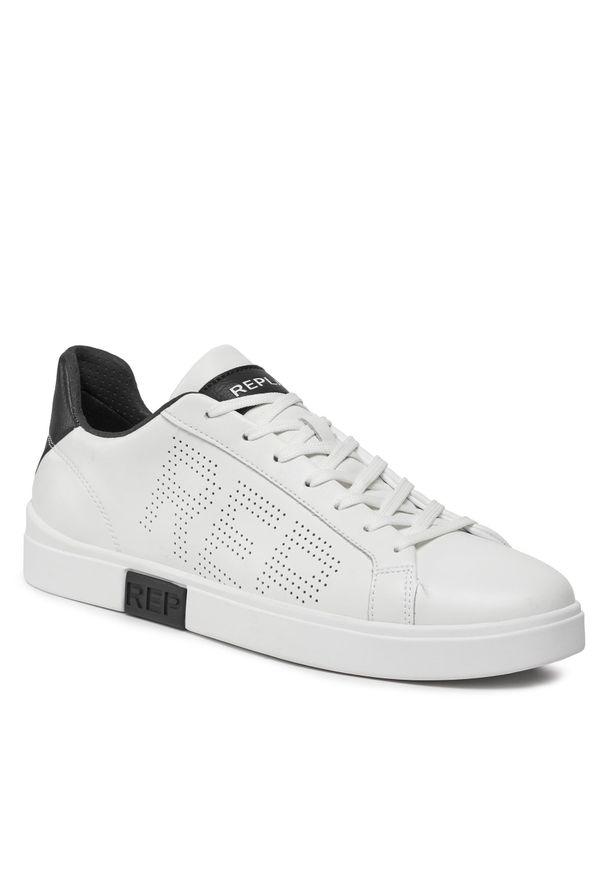 Sneakersy Replay GMZ3P .000.C0014L White/Black 062. Kolor: biały. Materiał: skóra