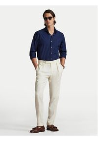 Polo Ralph Lauren Koszula 710P01396003 Granatowy Custom Fit. Typ kołnierza: polo. Kolor: niebieski. Materiał: bawełna