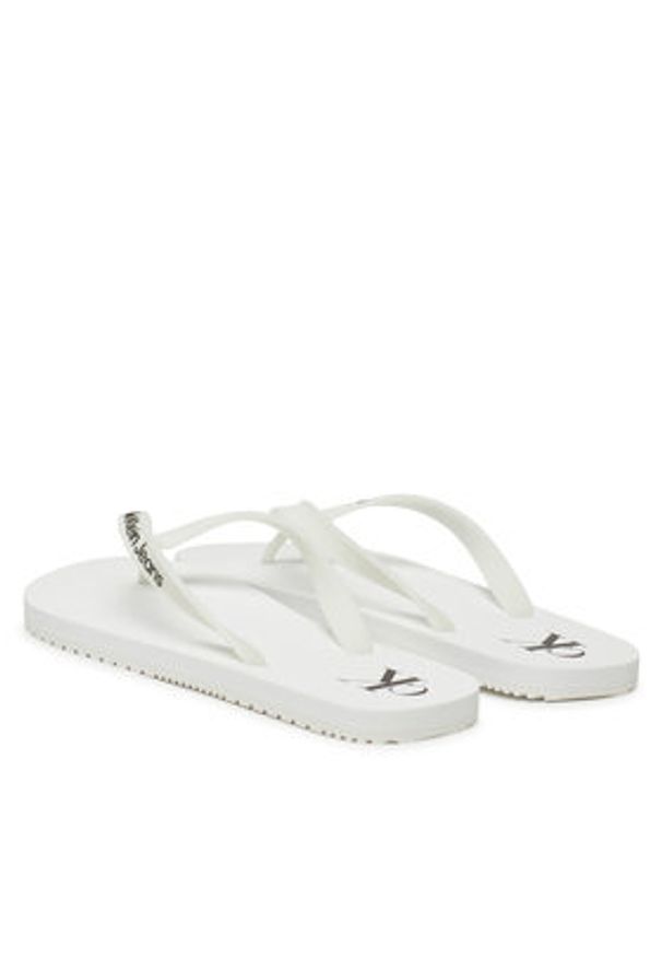Calvin Klein Jeans Japonki Beach Sandal Transparent Tpu YM0YM01267 Biały. Kolor: biały. Materiał: syntetyk