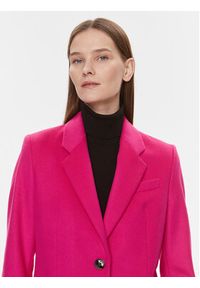 BOSS - Boss Płaszcz wełniany Catara 50501019 Różowy Slim Fit. Kolor: różowy. Materiał: wełna #4