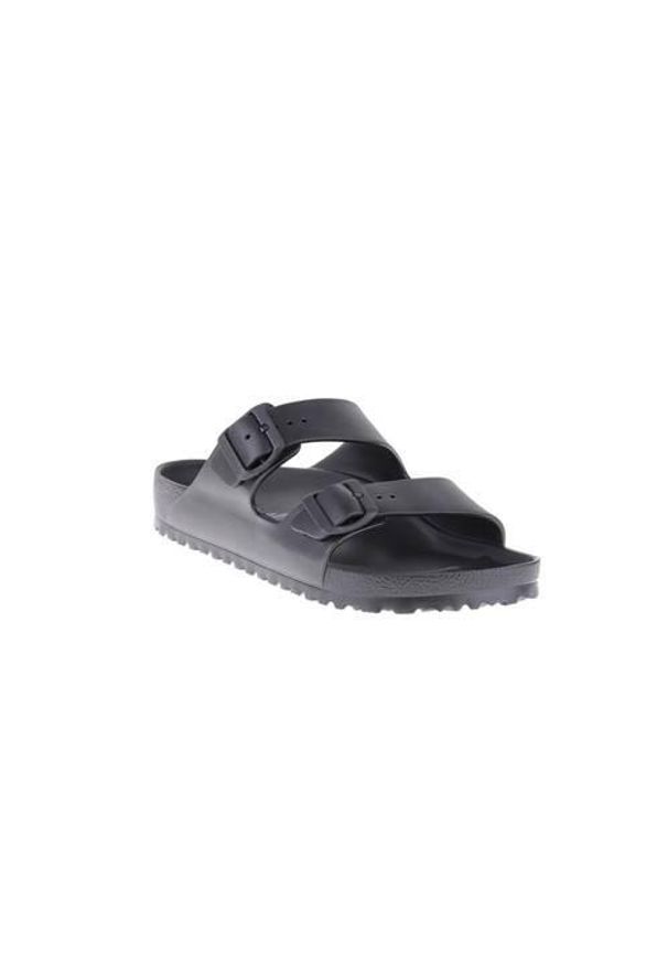 Klapki męskie Birkenstock Arizona Eva. Zapięcie: bez zapięcia. Kolor: wielokolorowy, czarny, szary. Materiał: materiał, syntetyk. Szerokość cholewki: normalna. Sport: turystyka piesza