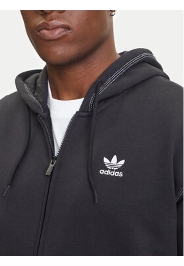 Adidas - adidas Bluza Essentials Trefoil JW0969 Czarny Regular Fit. Kolor: czarny. Materiał: bawełna