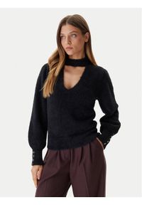 Guess Sweter W5BR92 Z3BJ0 Czarny Relaxed Fit. Kolor: czarny. Materiał: syntetyk