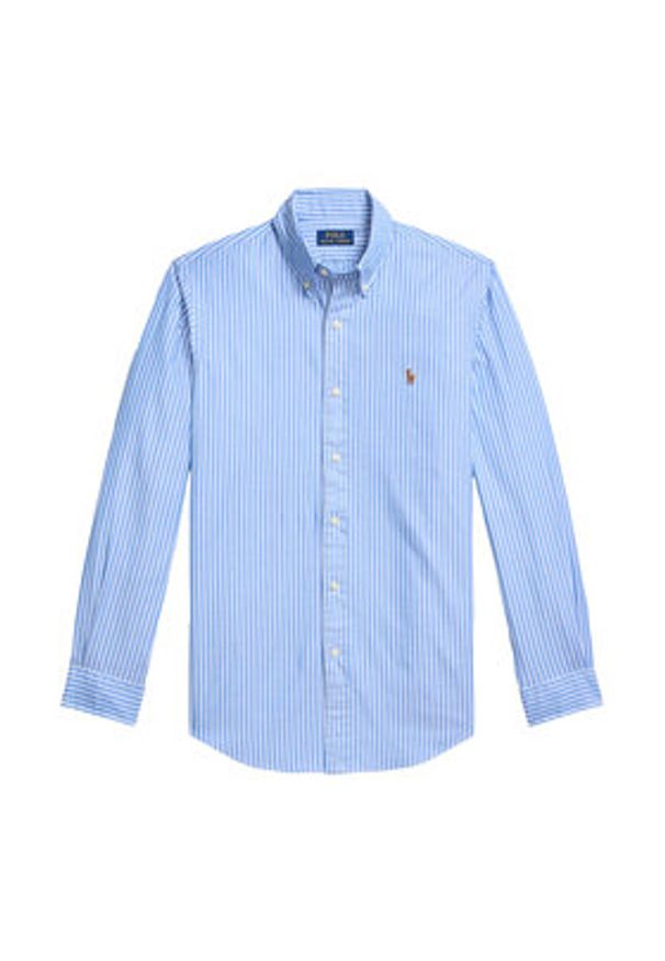 Polo Ralph Lauren Koszula 710886462004 Niebieski Custom Fit. Typ kołnierza: polo. Kolor: niebieski. Materiał: bawełna