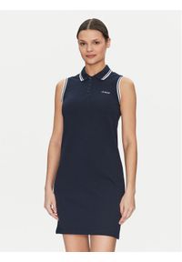Guess Sukienka codzienna V5GK04 KCOK1 Granatowy Regular Fit. Okazja: na co dzień. Kolor: niebieski. Materiał: bawełna. Typ sukienki: proste. Styl: casual