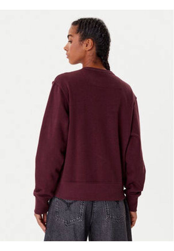 Guess Bluza W2YQ16 KBA11 Bordowy Regular Fit. Kolor: czerwony. Materiał: bawełna