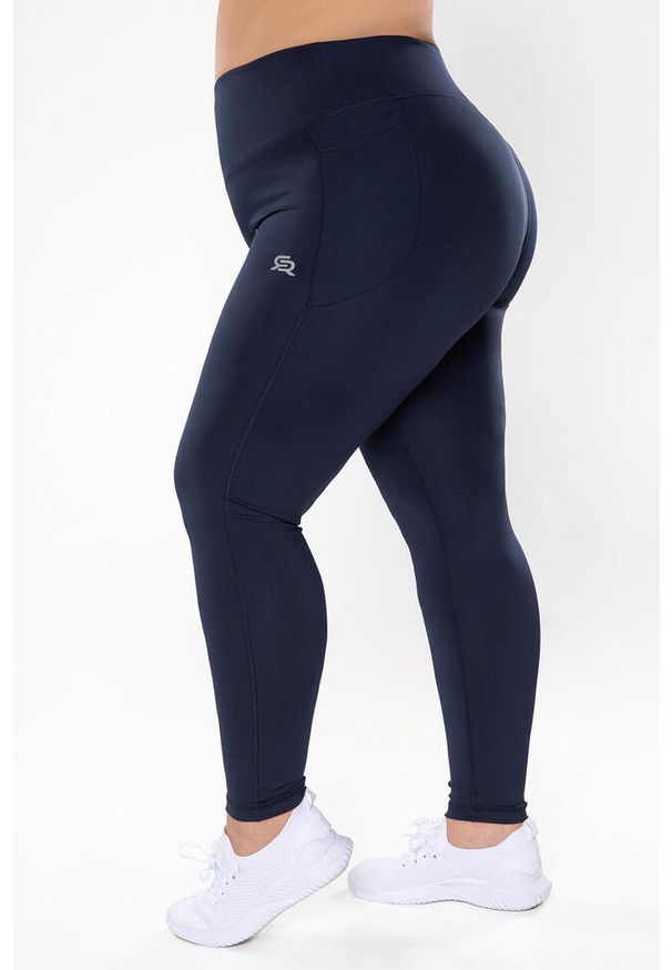 ROUGH RADICAL - Legginsy fitness damskie Rough Radical Optimal Plus size. Kolekcja: plus size. Kolor: niebieski. Sport: fitness