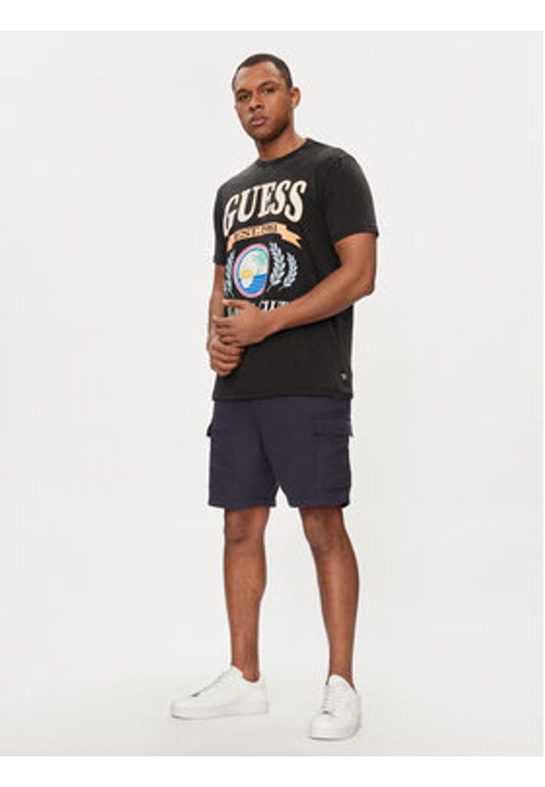 Guess T-Shirt M4GI57 K9RM1 Czarny Regular Fit. Kolor: czarny. Materiał: bawełna