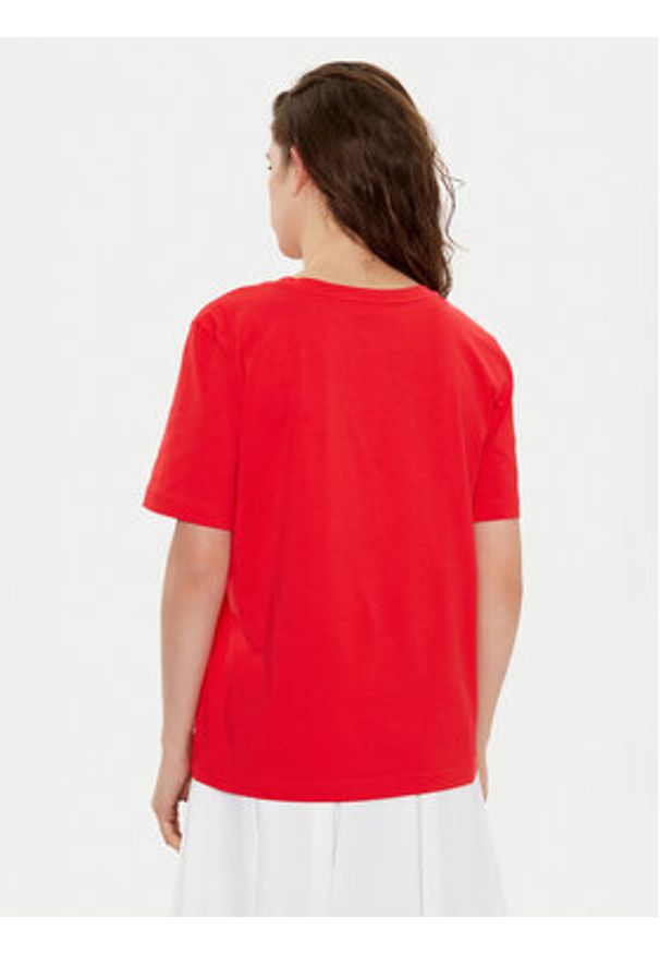 Lacoste T-Shirt TF7300 Czerwony Regular Fit. Kolor: czerwony. Materiał: bawełna