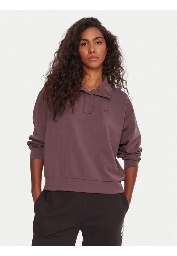 Roxy Bluza Rise & Vibe Sweet ERJFT05012 Fioletowy Relaxed Fit. Kolor: fioletowy. Materiał: syntetyk