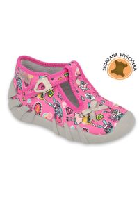 Befado obuwie dziecięce 110P457 różowe. Kolor: różowy. Materiał: tkanina, bawełna